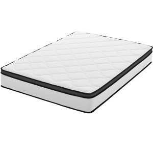 Vynxaria 10-Inch Full Hybrid Mattress, Medium Firm, Pocket Coils + Memory Foam, Bamboo Cover, Compressed in a Box, Pressure Relief - 1 of 4