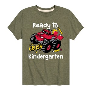 Boys' - Instant Message - Monster Truck Ready To Crush Kindergarten Short Sleeve Graphic T-Shirt - 1 of 4