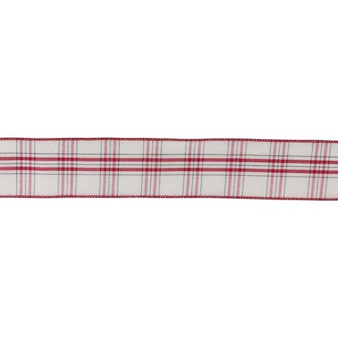 Melrose Wired Cotton Plaid Ribbon 2.5" x 10 yds. (Set of 2) - image 1 of 3