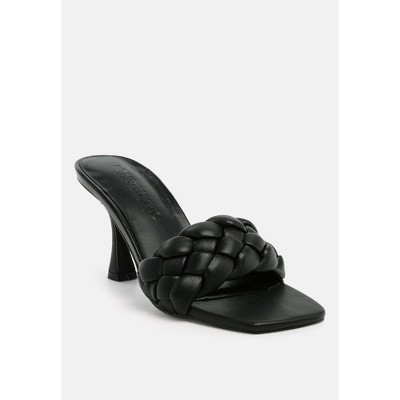 Woven Strap Spool Heel Women Sandals