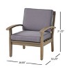 GDFStudio Keanu Outdoor Acacia Wood 4 Seater Chat Set with Cushions - 3 of 4