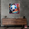 Notoriart Colorful Soccer Sneaker Splash Soccer Wall Art Framed - 2 of 4