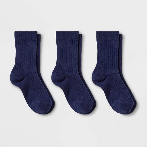 Happy Socks - Blue Talia Ankle Sock | Solid & Simple | Blue, Red