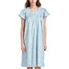 YafeMarte Women’s Short Sleeve Cotton Blend Nightgown with Lace Trim and Floral Design - 4 of 4