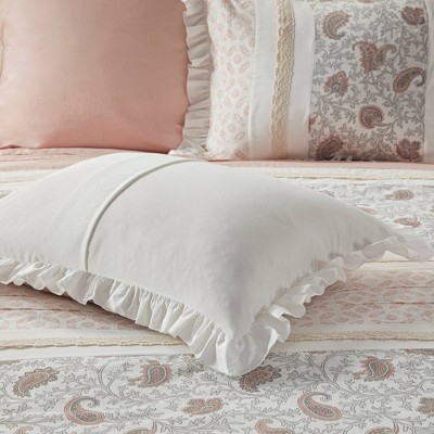 Blush Cotton King Reversible 9-Piece Comforter Set