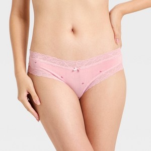 Women's Modal Blend Cheeky Underwear with Lace - Auden™ - 1 of 4