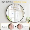 Round Wall Mirror, Circle Mirror Metal Frame for Bathroom, Vanity, Entryway, Bedroom, Living Room, Wall Mounted Modern Rustic Decor - 3 of 4