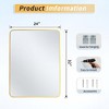 Gold Framed Rectangle Deco Mirror 24 in. W x 32 in. H Rectangle Modern Framed Decorative Wall Mirror - 2 of 4