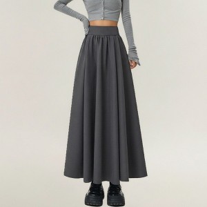 Anna-Kaci Women's Full Maxi Skirt with Wide Smooth Waistband and Flowing Voluminous Silhouette for Soft Elegant Movement - 1 of 4