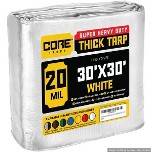 Core Tarps Heavy Duty 20 Mil Tarp Cover, UV Resistant, Rip Proof for Roof, Camping, Patio, Pool, Boat - 1 of 4