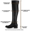 Allegra K Women's Zipped Low Block Heel Over Knee High Fashion Riding Boots - 3 of 4