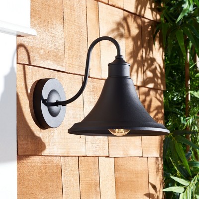 Graylyn Black Steel Outdoor Wall Sconce Set of 2