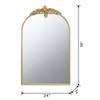 FONTOI Arched Wall Mirror Gold Metal Frame Decorative Classic Accent for Living Room Bedroom or Dressing Room Hallway, Gold, 24"*2"*36" - 4 of 4