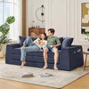 Sapphtopaz 82.25" 2-in-1 Couches for Living Room Convertible Sofa Bed Pull Out Sleeper Couch with 5 Pillows&Cup Holders Couch Bed for Bedroom - 3 of 4