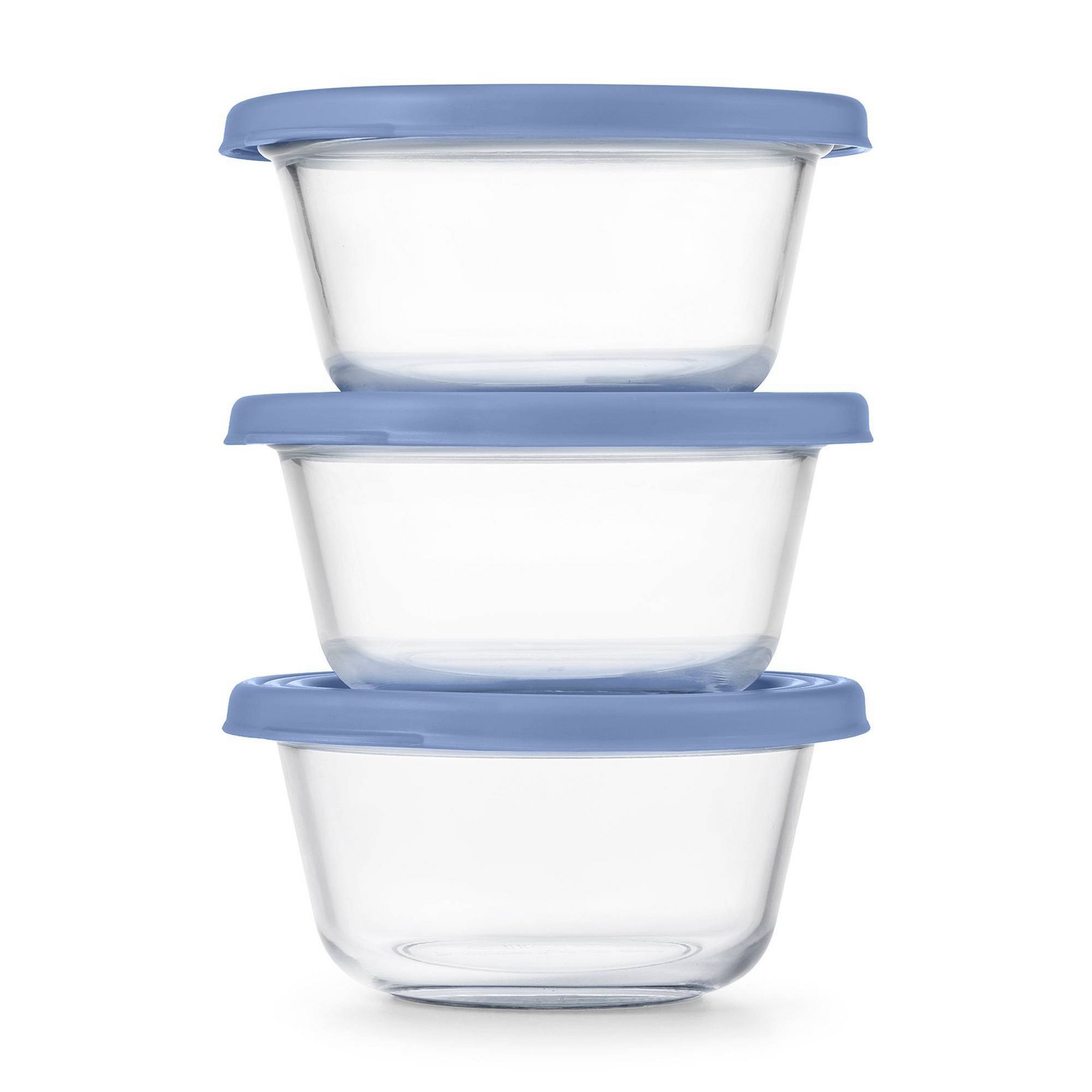 Ello Everyday 3pk 2c Round Glass Food Storage container Set