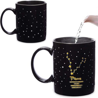 Okuna Outpost Pisces Color Changing Mug, Zodiac Astrology Sign Cup (11 oz)