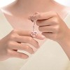 Guili Stylish Kids/Teens 18K Rose Gold Plated Tie Ribbon on Heart Shaped Pendant, A Sweet & Playful Jewelry Piece for Any Occasion - 3 of 3