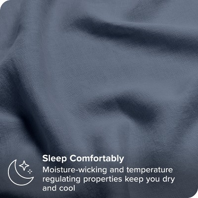 Indigo Queen Organic Linen Sheet Set