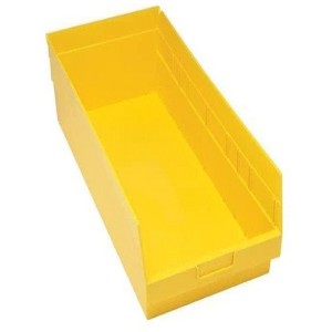 Quantum Storage Systems Economy Shelf Bin, Nesting, 23-5/8"W X 11-1/8"D X 6"H, (7) Divider Slots, Rear Hanglock - 1 of 1