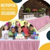 Crown Display 6 pack Disposable Plastic Tableskirts - 29" x 14 Ft ruffled Table Skirt with Adhesive Strip - 6 Count - 2 of 4