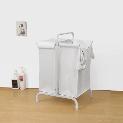 2 Tier Laundry Hamper Double Laundry Hamper 110L Large Oxford Clothes Basket Sorter With Lid Sorting Cards For Bedroom