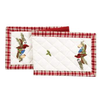 C&F Home 14" x 51" Feathered Holiday Table Runner