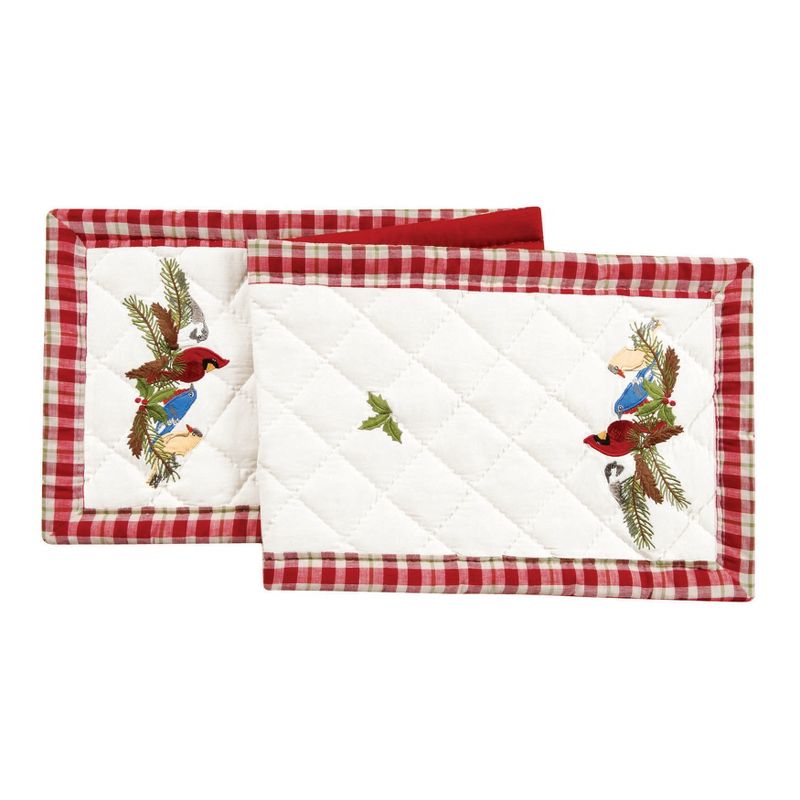 C&F Home 14" x 51" Feathered Holiday Table Runner, 1 of 3