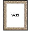 PosterPalooza | Photo Size Ornate Silver Picture Frame - UV Acrylic, Foam Board Backing, Hanging Hardware - 2 of 4
