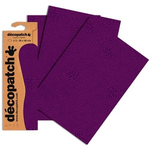 Decopatch Papers - Pack of 3 sheets - 11 3/4 x 15 3/4 - Mauve Sunburst - 1 of 4