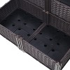 Gulches 25 Qt Medium Brown Indoor Polypropylene Rattan Pattern Modular Raised Garden Bed with Legs Outdoor Use (16 in L x 16 in W x 24 in H) 4-Pack - 2 of 4
