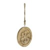 Gulches Set of 12 Wooden Hanging Circle Ornaments with Embossed Snowflake Design - Charming Decorative Accents for Holiday and Winter Decor - 2 of 4