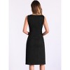 INSPIRE CHIC Women's Sleeveless Boat Neck Knit Textured Elegant Office Sheath Midi Dress - 3 of 4