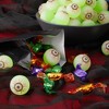 Juvale 50-Pack Glowing Eyeball Bouncy Balls, Glow in the Dark Halloween Party Supplies, Spooky Eyeballs for Halloween - 3 of 4