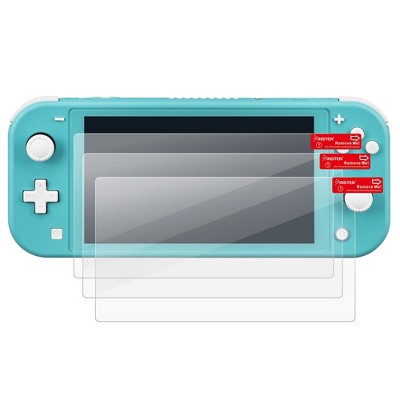 Nintendo Switch Lite in Turquoise w/ pink snap on case with selling screen protector