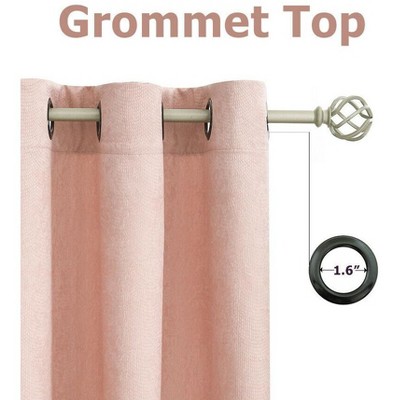 Rose Pink Room Darkening Polyester Grommet Window Panels, 84" x 52"