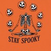 Rerun Island Men Stay Spooky Skeleton Pumpkins Short Sleeve Graphic Cotton T-Shirt - 2 of 4