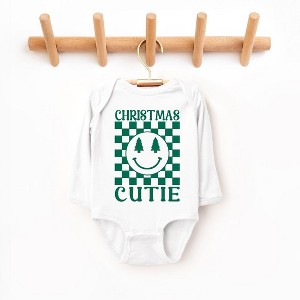 The Juniper Shop Christmas Cutie Checkered Baby Long Sleeve Bodysuit - 1 of 3