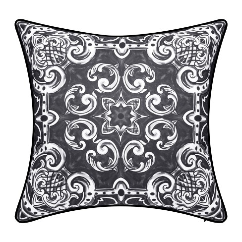 Target outdoor pillows black best sale and white