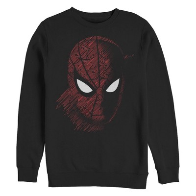 Men's Spider-Man: Into the Spider-Verse Tech Pattern  Sweatshirt - Black - 3X Large