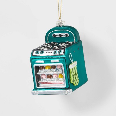 Glass Oven Christmas Tree Ornament Teal - Wondershop™