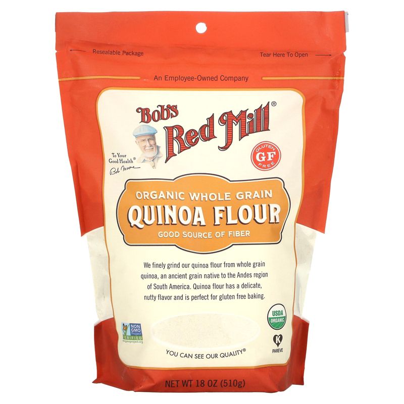 Bob's Red Mill Organic, Whole Grain Quinoa Flour, 18 oz (510 g), 1 of 3