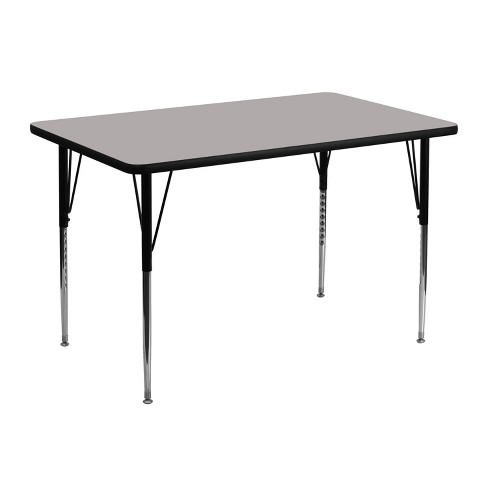 Flash Furniture 30''W x 48''L Rectangular HP Laminate Activity Table - Standard Height Adjustable Legs - image 1 of 2