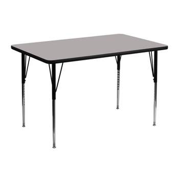 Flash Furniture 30''W x 48''L Rectangular HP Laminate Activity Table - Standard Height Adjustable Legs