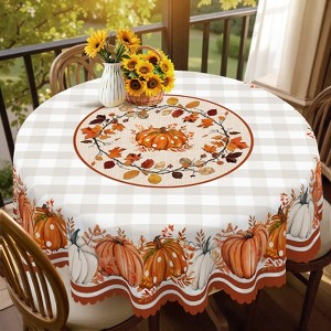 LOVEVOOK Thanksgiving Tablecloth, Fall Tablecloth, Pumpkin Table Cloth, Autumn Harvest for Christmas, Holiday, Birthday, Harvest - 1 of 4