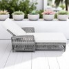 Outdoor Reclining Chaise Lounge with Armrests, All-Weather Wicker Patio Lounge Chair with Soft Removable Cushions, Perfect for Poolside and Garden - 3 of 4