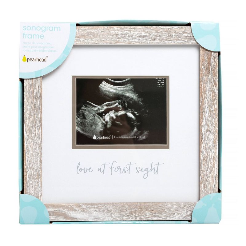 Pearhead Love at First Sight Sonogram Picture Frame - Rustic White, 5 of 8