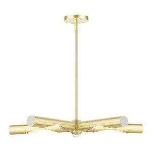 Livex Lighting Acra 5 - Light Chandelier in  Satin Brass - 1 of 2