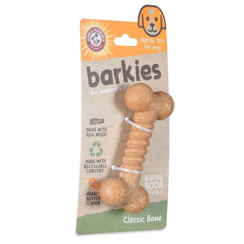 Arm &#38; Hammer PP+Pine Saw Dust Classic Bone Dog Toy - Peanut Butter Flavor - 5&#34;, 2 of 7