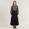 Anna-Kaci Women's High Waist Full A-Line Maxi Skirt with Structured Seam Panels and Smooth Flowing Silhouette - 2 of 4