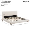 Christopher Knight Home Marry White Boucle Upholstered Wood Bed - 3 of 4